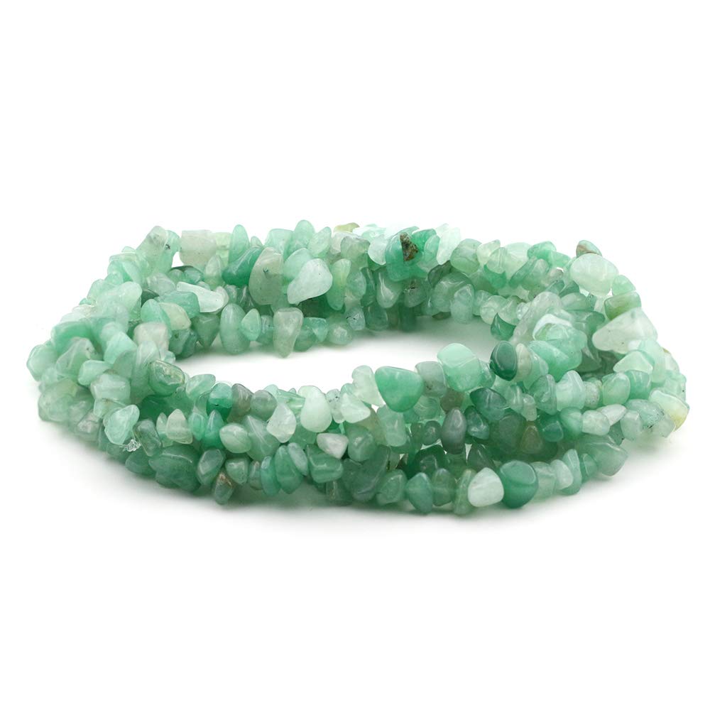 31 inches Chip Stone Loose Gemstones Beads Drilled Strand for Jewelry Making Bracelet Necklace Earrings Crafts (Green Aventurine)