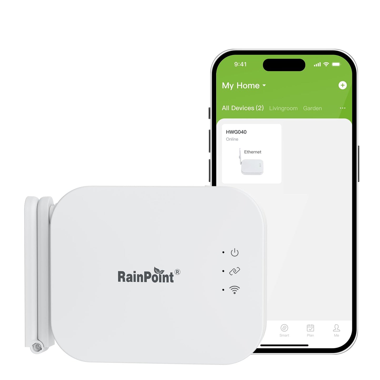 RAINPOINT Ethernet Gateway for WiFi Water Timer, Sprinkler Controller, Smart Hose Timer Valve, Drip Irrigation for Garden, Lawn, and Yard (Support WiFi & Ethernet Connection)