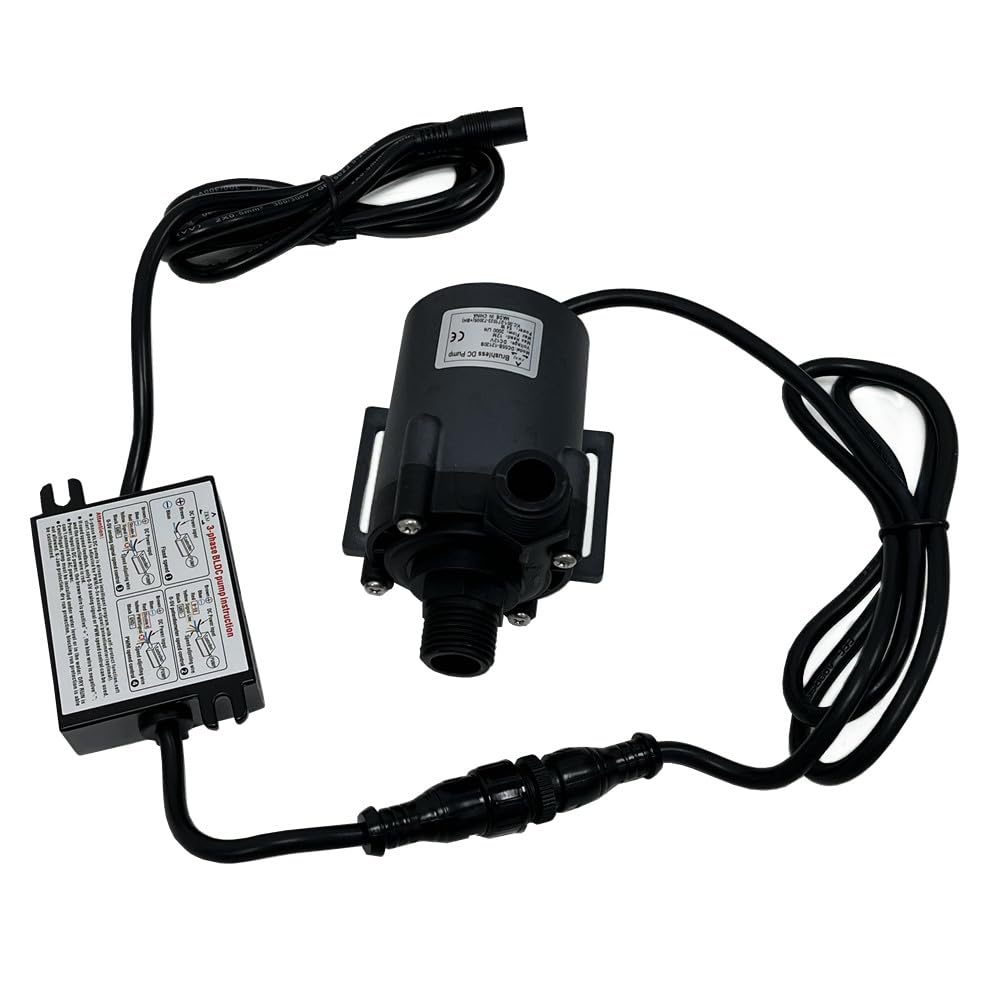 SHYSKY DC55E-12120S 12VDC Small Power efficient Brushless Water Pump 54W 12m 39ft 528GPH Flow Low Noise For Water Circulation Pressurization Cooling sys