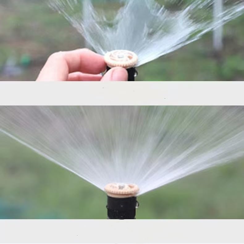 2 Pack Lawn Sprinklers for Yard - 360 Coverage Water Sprinklers for Small Medium Garden Irrigation, Adjustable Spray - Perfect for Yard, Lawn & Play - Yellow Plastic