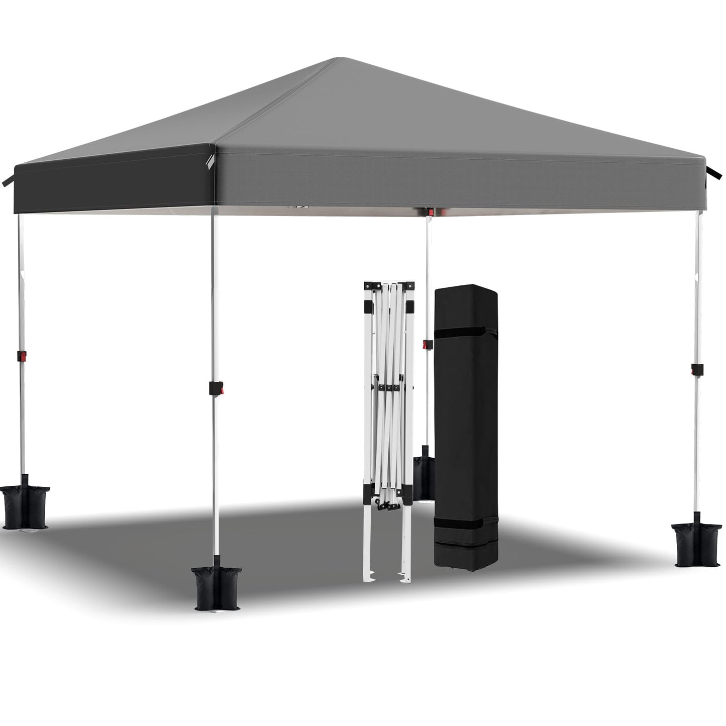 Pop Up Canopy Tent, 10x10 Outdoor Shade, One Push Instant Outdoor Canopy, Easy Set Up Tent, Portable Instant Beach Canopy Tents, Sun Shelter for Events, Parties, Camping