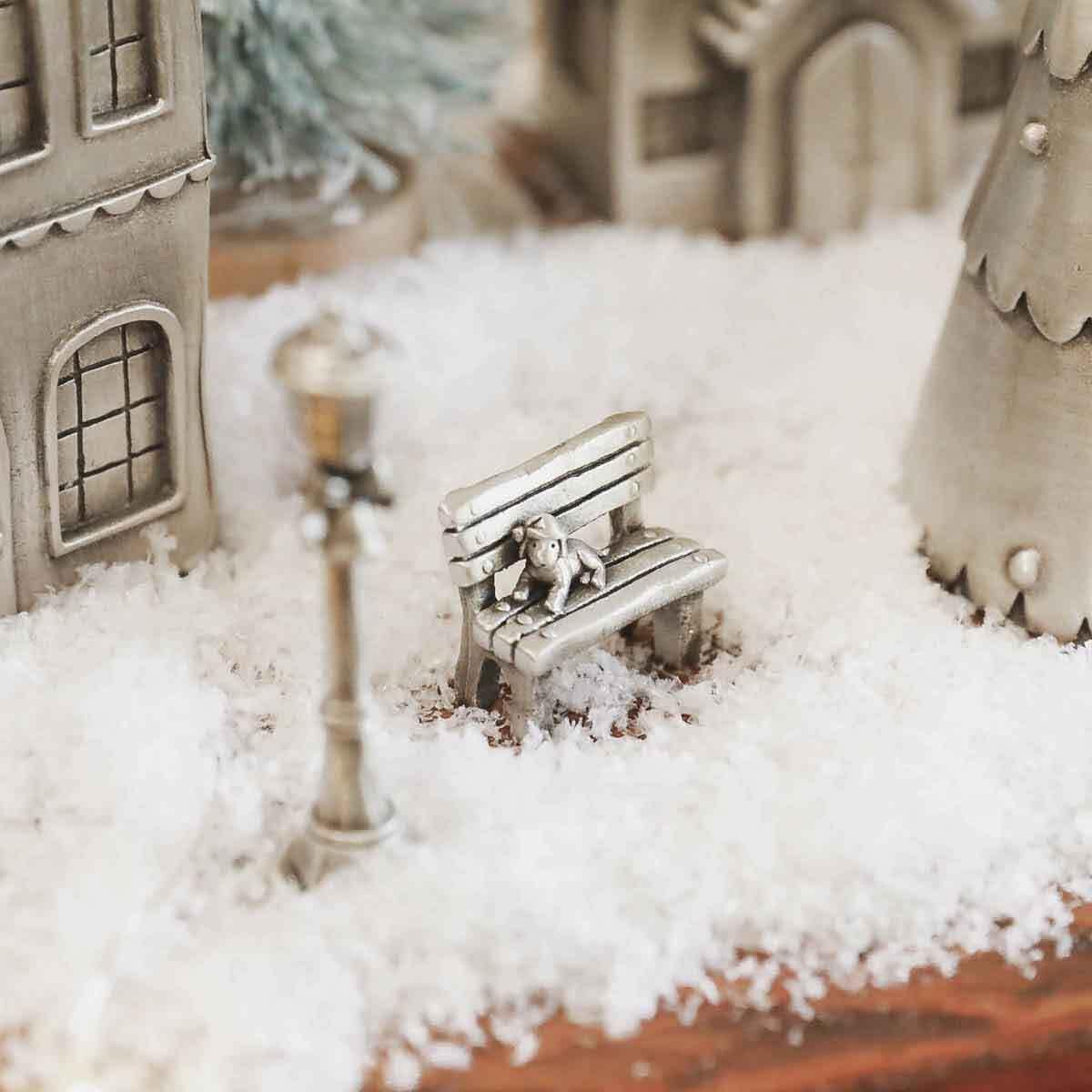 LISA LEONARD DESIGNS Pewter Carolers Christmas Village Collection Christmas Miniature, Festive Village Set Decorations Christian Gift Nativity Scene Add-On for Home