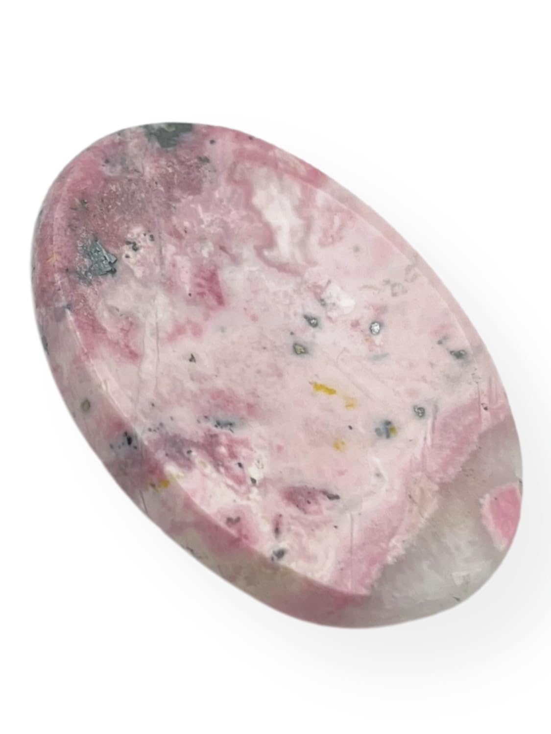 GEMSCITE Rhodochrosite Thumb Worry Stones Metaphysical Gemstone Crystal Healing Reiki Men Women Gift FENG Shui Positive Energy Love Wellness Palm Stones Wicca Powerful