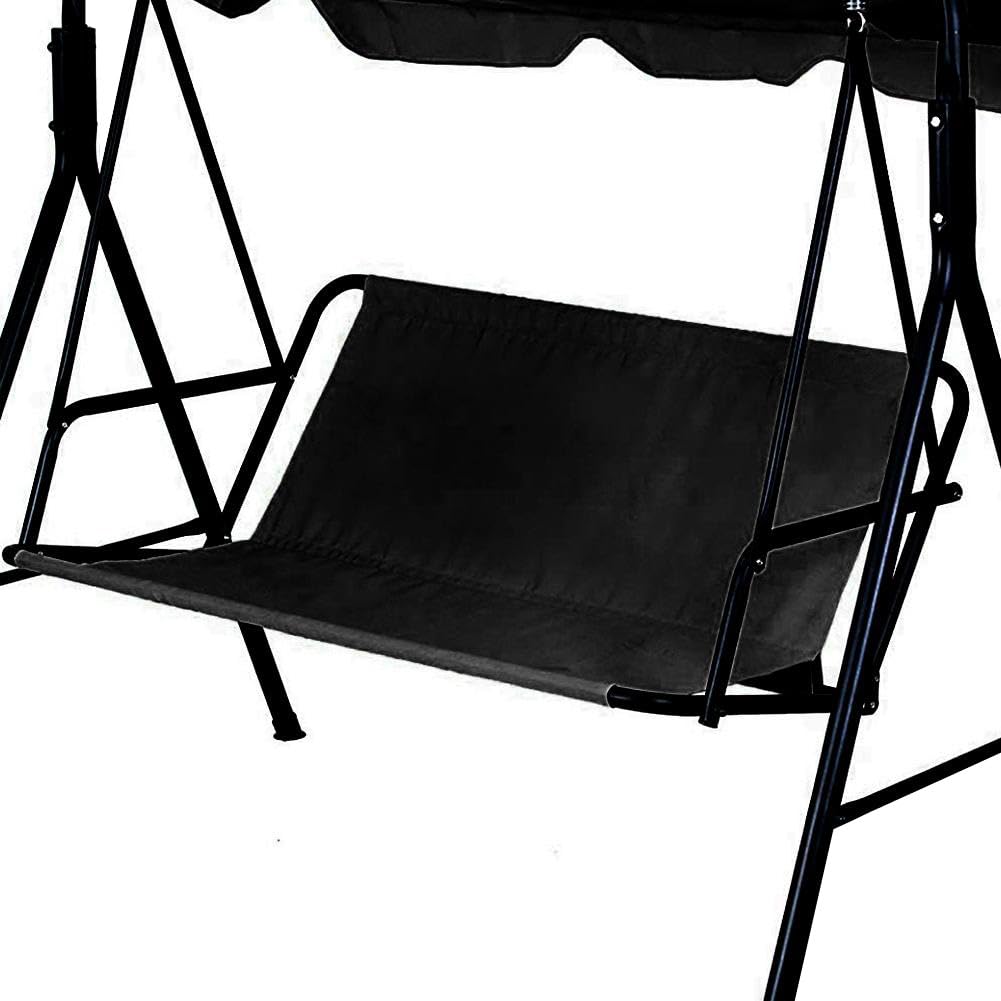 Vinelftage Swing Chair Cover Bench Replacement Cover, 600D Waterproof Rocking Chair Seat Covers for Outdoor Patio Garden Swing Chair 2/3 Seater(Black 58.3x19.5x19.5 inches)