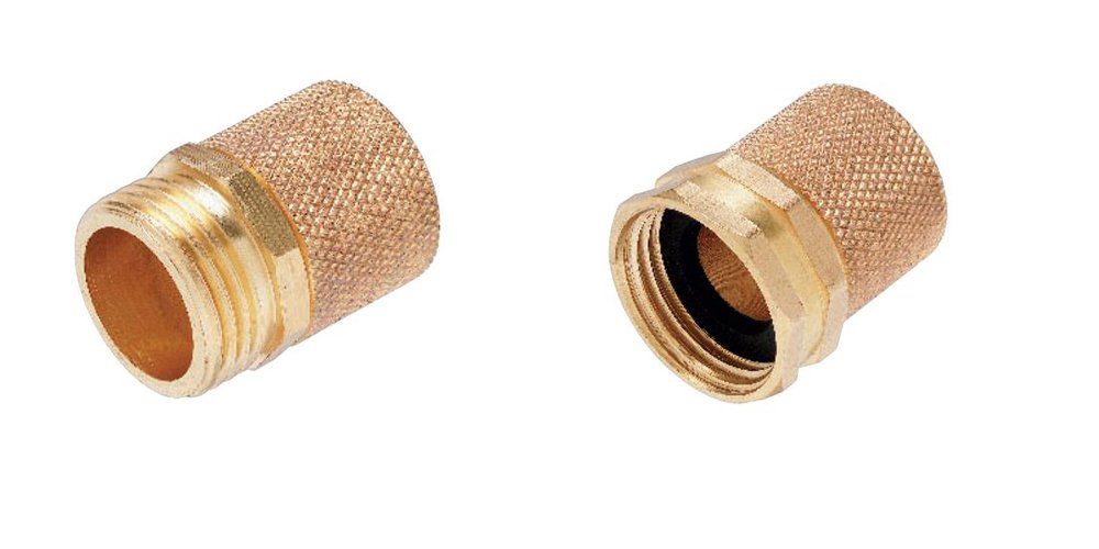 Orbit 56801N 5/8 Inch Repair Mender Hose Connector, Male, Brass (Male and Female)