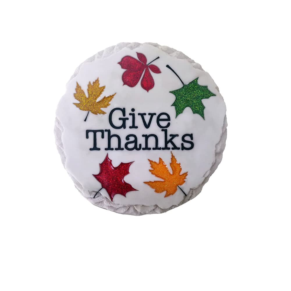 Spoontiques - Garden Décor - Give Thanks Stepping Stone - Decorative Stone for Garden