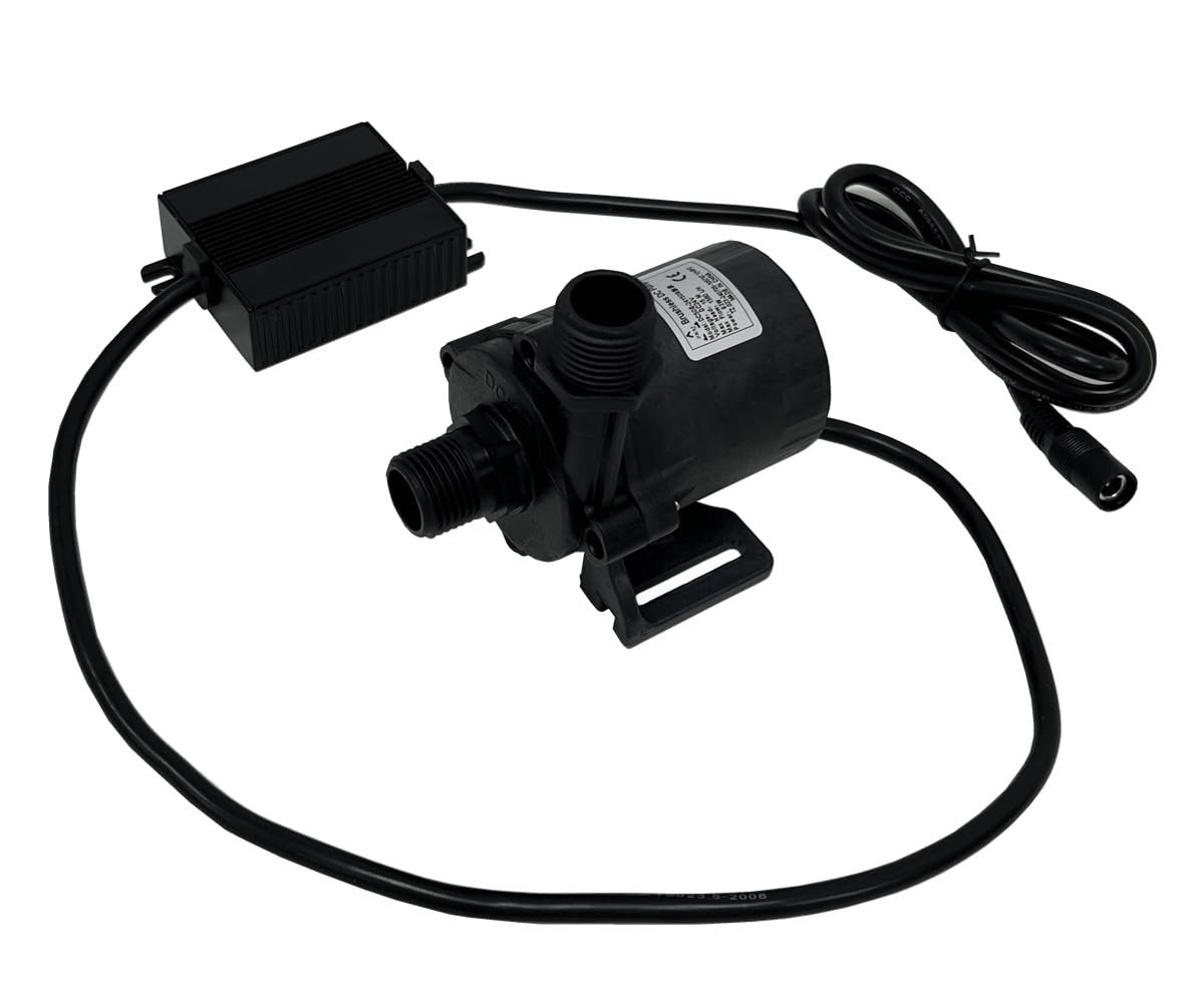 SHYSKY Small Yet Power Brushless DC Water Submersible Pump DC50E-24150S 24V 86W 15M 49ft Lift 412GPH Low Noise Continuous Circulation Cooling Pressure Gardening Sys