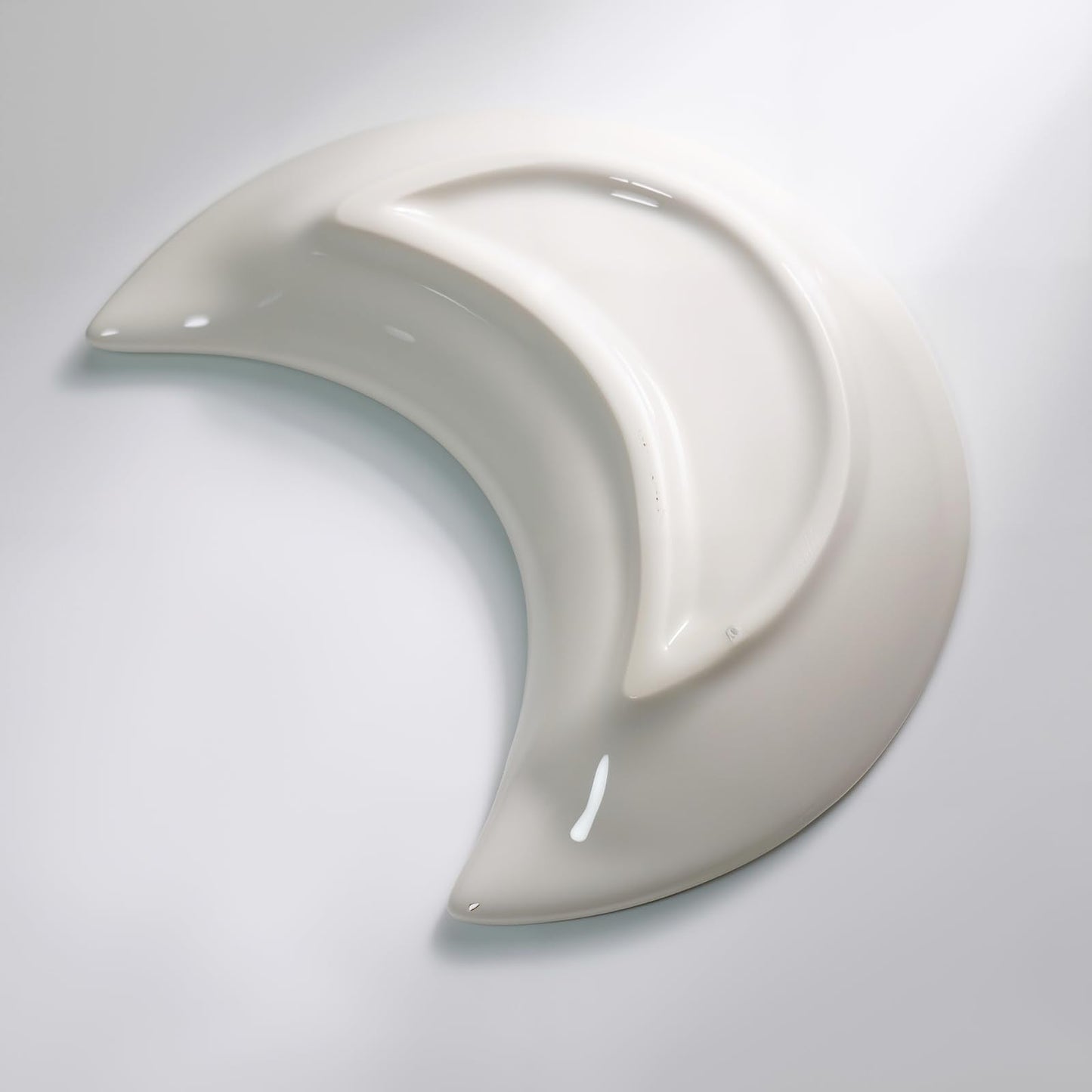 Yanluxr White Moon Jewelry Dish, Decorative Ceramic Trinket Tray for Rings Earrings Necklaces, Birthday Christmas Gift for Women