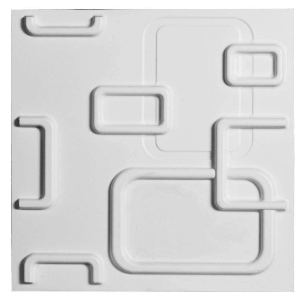 Ekena Millwork WP12X12OSWH 11 7/8"W x 11 7/8"H Oslo EnduraWall Decorative 3D Wall Panel Covers 0.98 Sq. Ft.