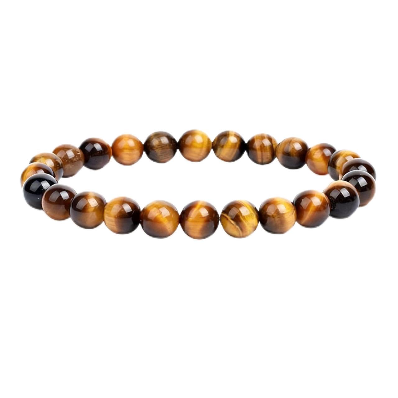 3A Pure Natural Tiger Eye Stone Bracelet - Good Luck, Attract Wealth, Enhance Affection, Exquisite Design