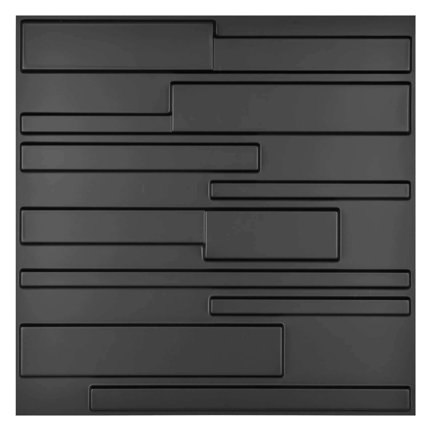 Art3d Decorative 3D Wall Panels 12 Pack 19.7" x 19.7" Creative Wall Panel for Indoor Decoration, Carbon Black