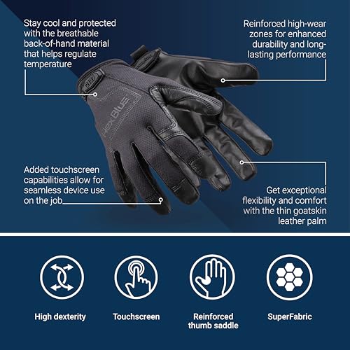 HexArmor | Law Enforcement Needlestick-Resistant Safety Work Gloves | HexBlue™ 2137 | Large
