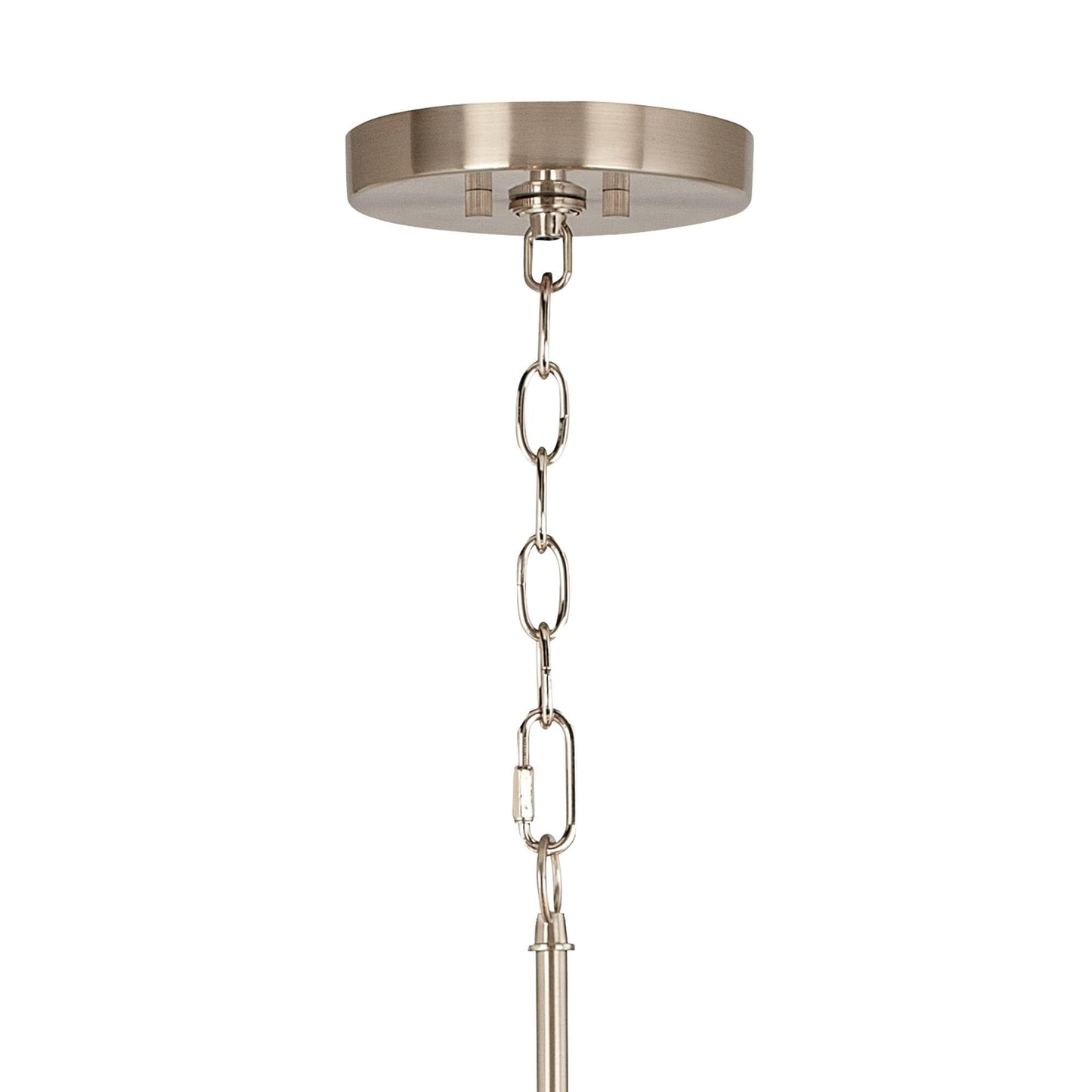 Giclee Glow Ava 20" Wide Embracing Change Print Shade Nickel Chandelier