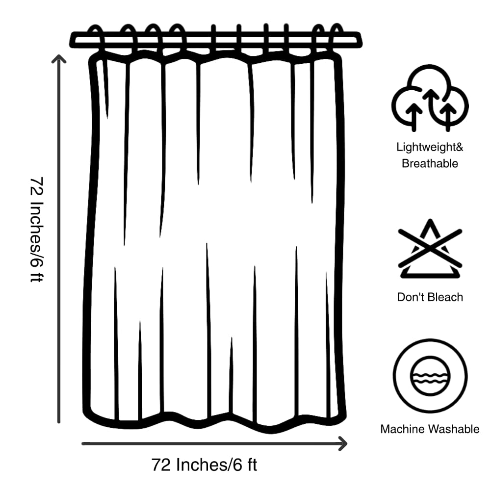 GKLEASG Boho Mid Century Shower Curtain, Minimalist Abstract Arch Simple Sun Modern Machine Washable Waterproof for Bathroom Decor Bathtub with 12 Hooks 72x72