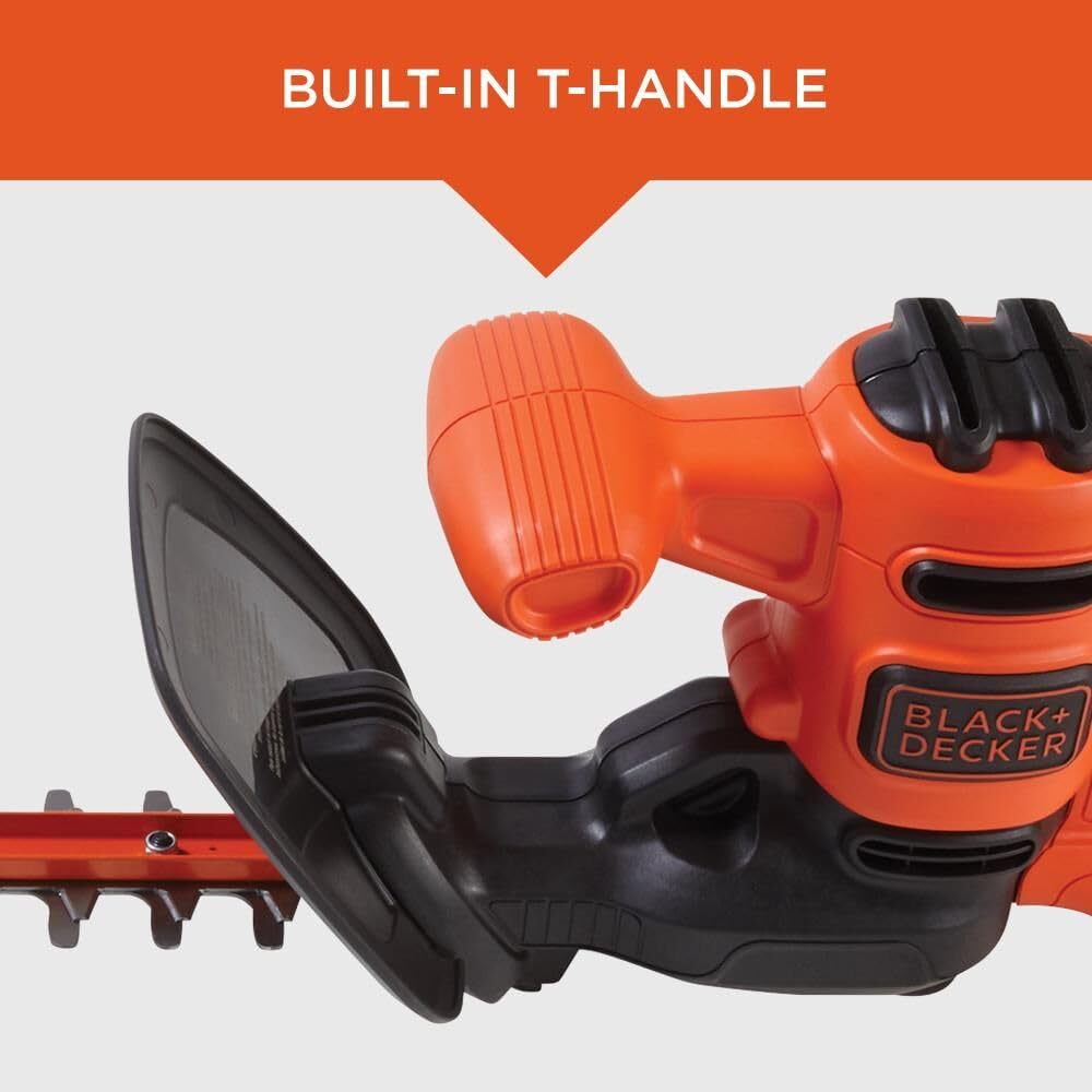 BLACK+DECKER Electric Hedge Trimmer, 17-Inch Corded 3.2 Amp, Dual Action, Reduced Vibration, Cleaner Cut, Lightweight, 3800 Cuts per Min (BEHT150)