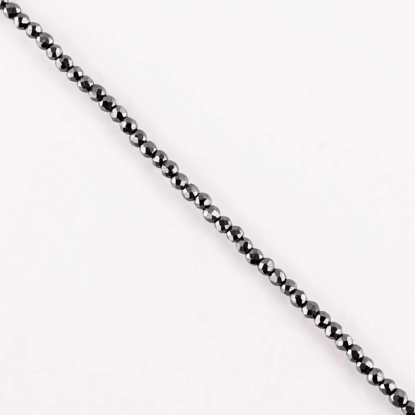 QNAVIC Hematite Gemstone Micro Round Beads Danity Choker Bangle Bracelets for Women, Handmade Jewelry Healing Chakra Crystals, Silver Plated 8 inch Number Beads for Bracelets Gift for Her.