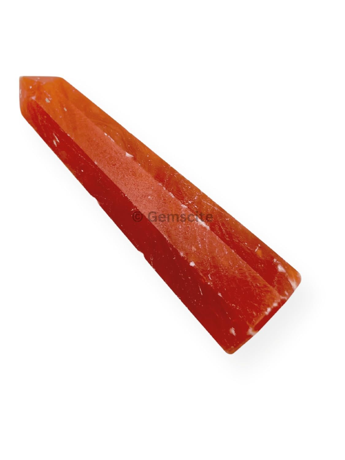 WholesaleGemShop 3 Inch (70 mm) Gemstones Orange Calcite Obelisk Tower Jumbo Facet Aura Rock Crystal Natural Polished Earth Wand Spirit