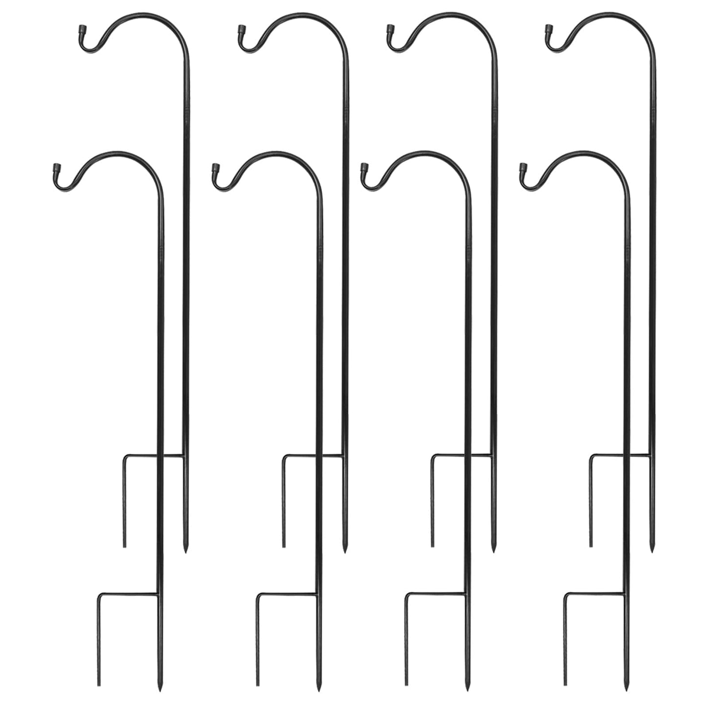 Urban Deco 8PK Heavy Duty Shepherds Hook, 37' Inch Tall Adjustable Height Shepards Hooks for Outdoors, Plant Hangers Garden Stakes, Plant Hooks Pole for Wedding, Garden, Outdoors