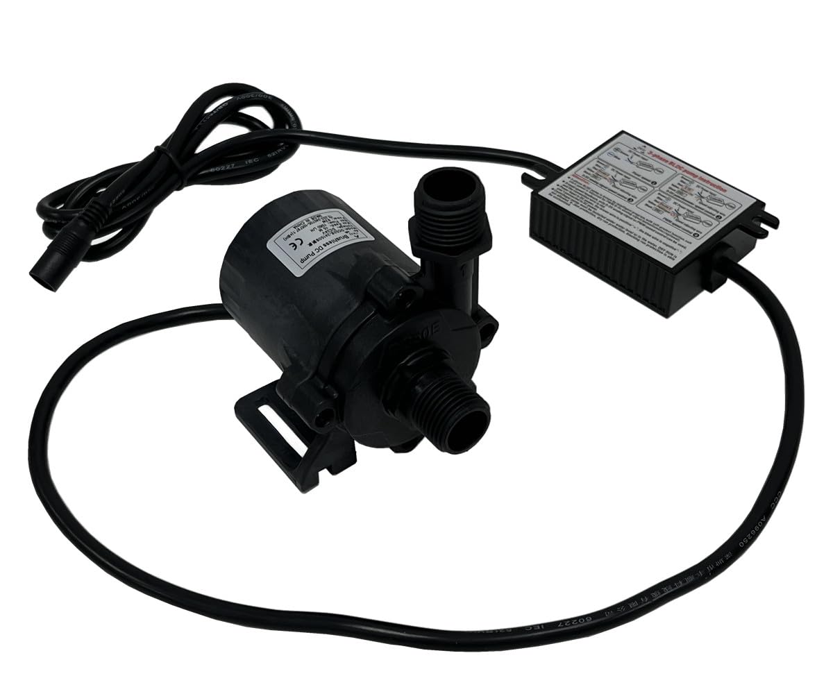 SHYSKY Small Yet Power Brushless DC Water Submersible Pump DC50E-24150S 24V 86W 15M 49ft Lift 412GPH Low Noise Continuous Circulation Cooling Pressure Gardening Sys