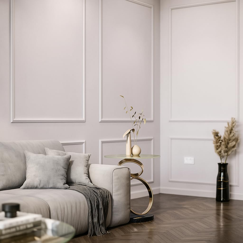 Birdeco Wall Molding Kit for Interior Walls – Pre-Cut Wall Trim, Factory Primed Moulding for Wainscoting, Accent Wall & Picture Frame Panels, Easy Install, Ready to Assemble for Living Room & Bedroom