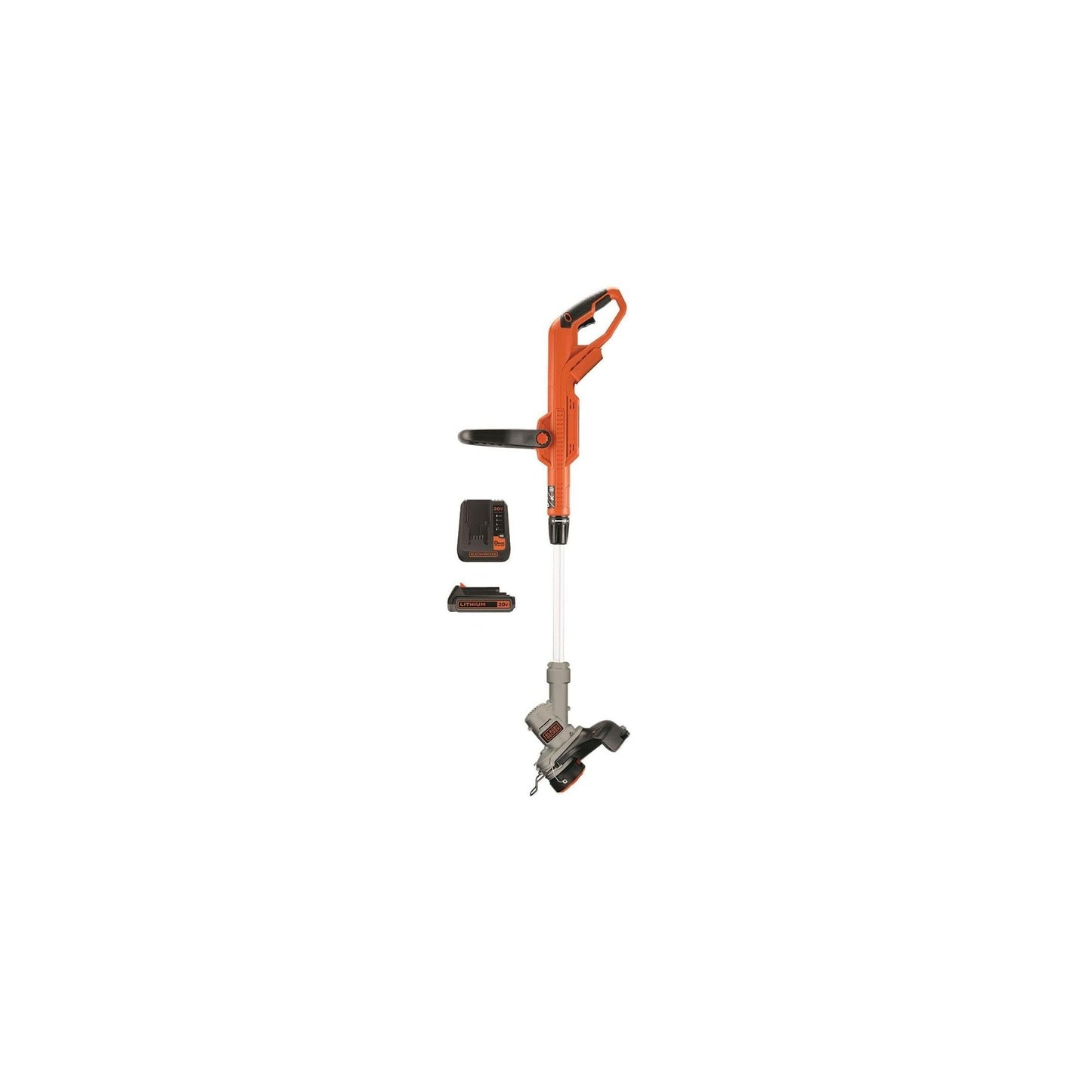 BLACK+DECKER 20V MAX String Trimmer and Edger 2 in 1, Cordless Weed Wacker with Auto Spool Feed, Battery and Charger Included, 12 Inch Steel Deck, Reduced Vibration (LST300)