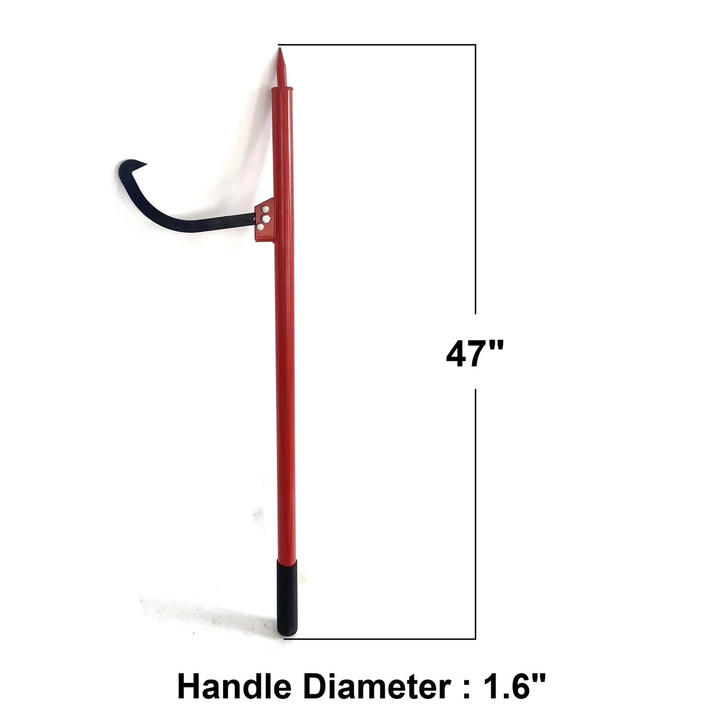 XROPURR Log Peavey Steel Handle Log Peavey Tool - Logger Peavy Hook Log Roller Tool, max 19 Inch Opening Felling Log Roller Tool (47")