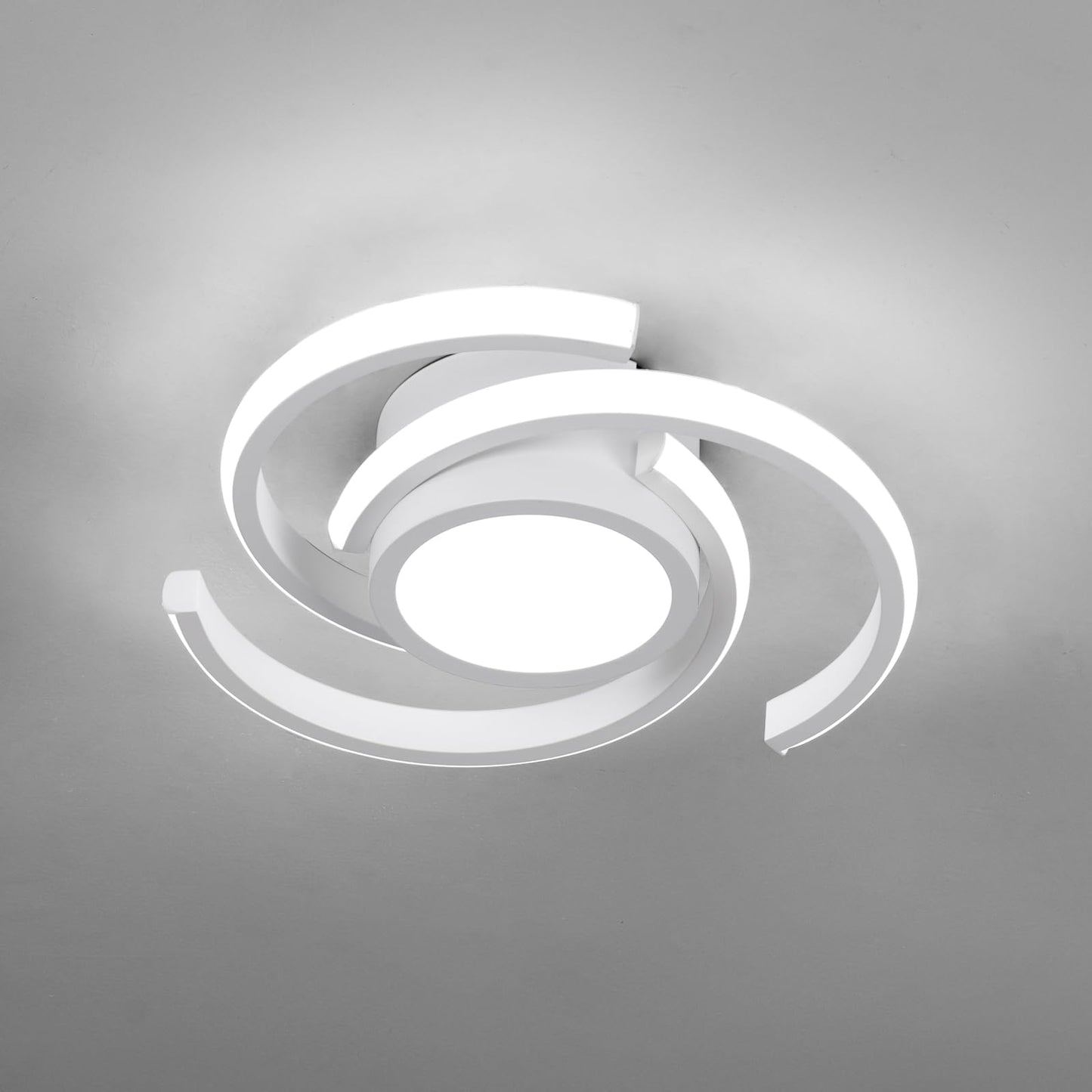 ADISUN LED Modern Ceiling Light,6000K Semi Flush Mount Ceiling Light Fixture,Unique White Ceiling Lights Fixtures for Living Room Bedroom Corridor Aisle Hallway Indoor Ceiling Lamp (D11 in*H3.9 in)
