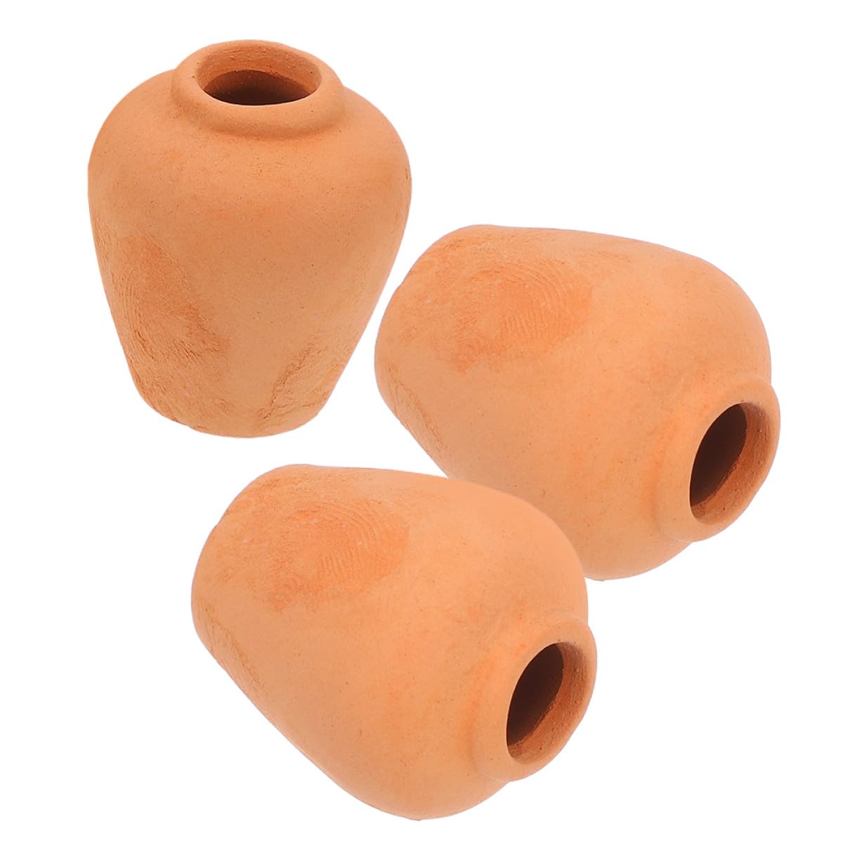 TOYANDONA 3pcs Mini Ceramic Succulent Pots for Indoor Cactus and Herb Plants, Small Red Clay Flower Planters for Desk, Shelf, and Window Sill Decoration