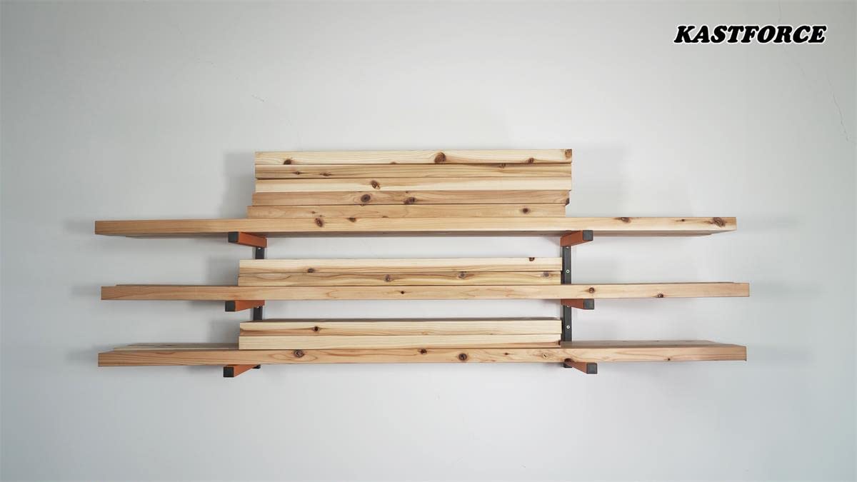 KASTFORCE KF1004 Lumber Storage Rack 3-Level System 110lbs per Level with Durable Sheet Metal Screws, Wood Rack