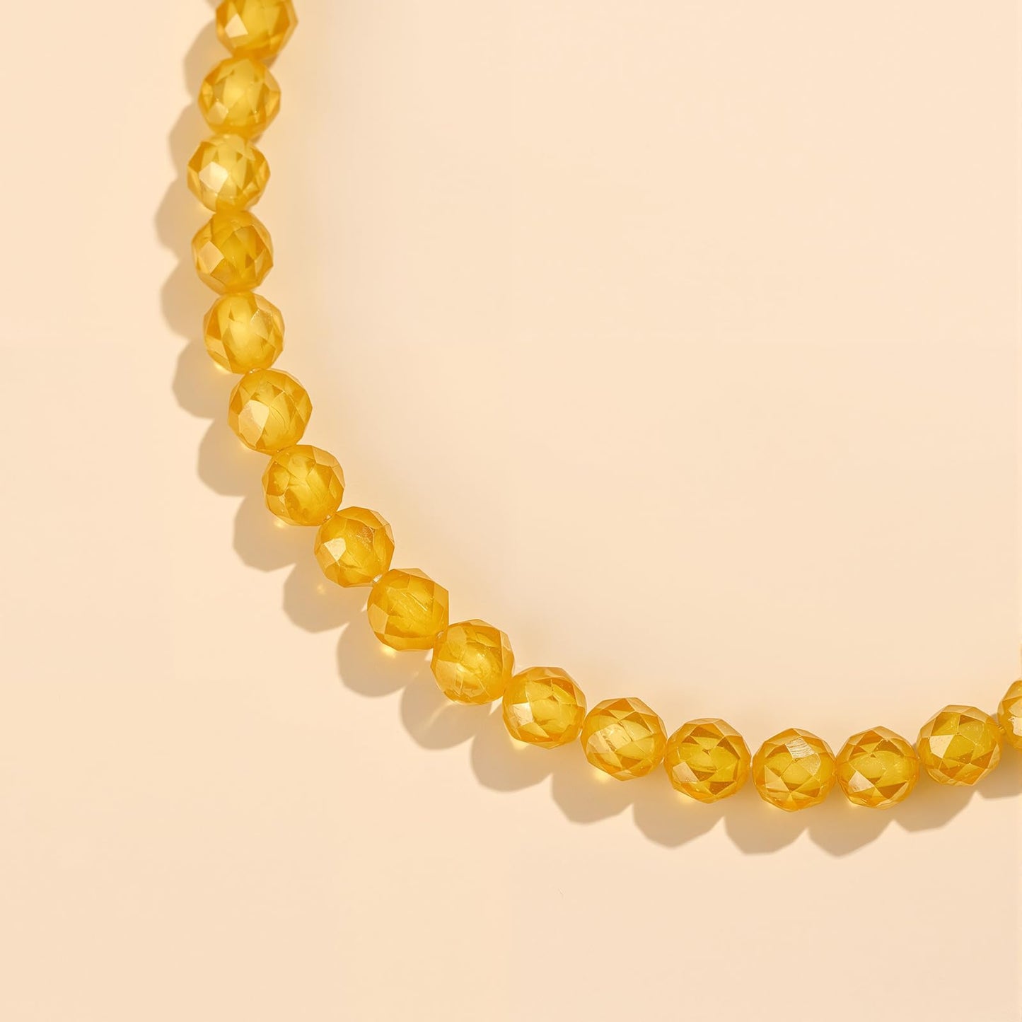 GolbalJew Natural Gemstone Beads Bracelets Healing Crystal Stone Beaded Bracelet for Women Men Handmade Spiritual Jewelry Gifts, 4mm Citrine Faceted Round Beads