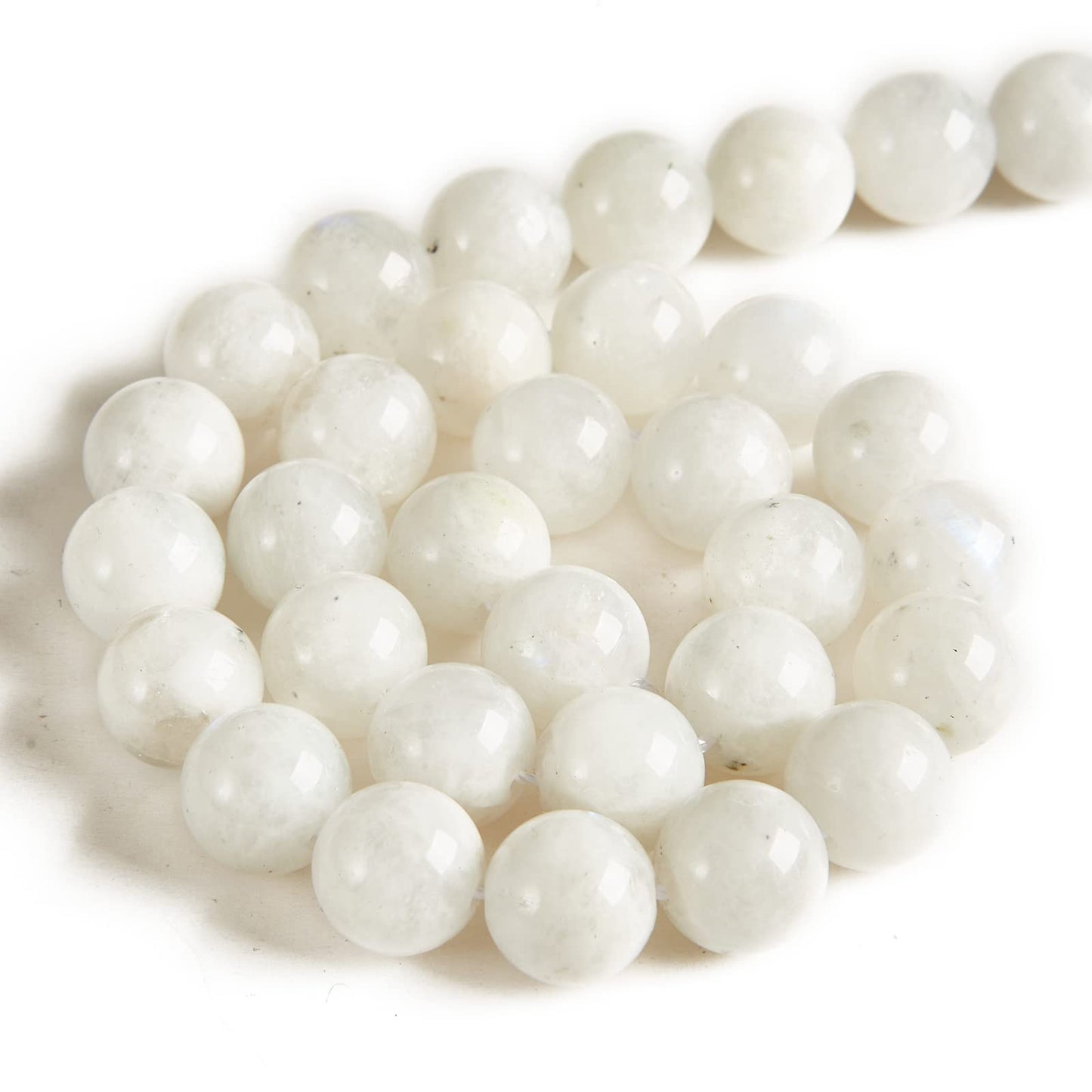 100pcs 6mm Moonstone Beads Natural Gemstone Beads Round Loose Beads for Jewelry Making