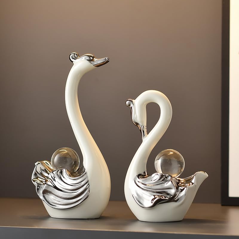 SENROR Crystal Swan Pendant Living Room Light Luxury Luxury Wine Cabinet TV Cabinet Premium Feel Decorative Wedding Gift for New Man 0