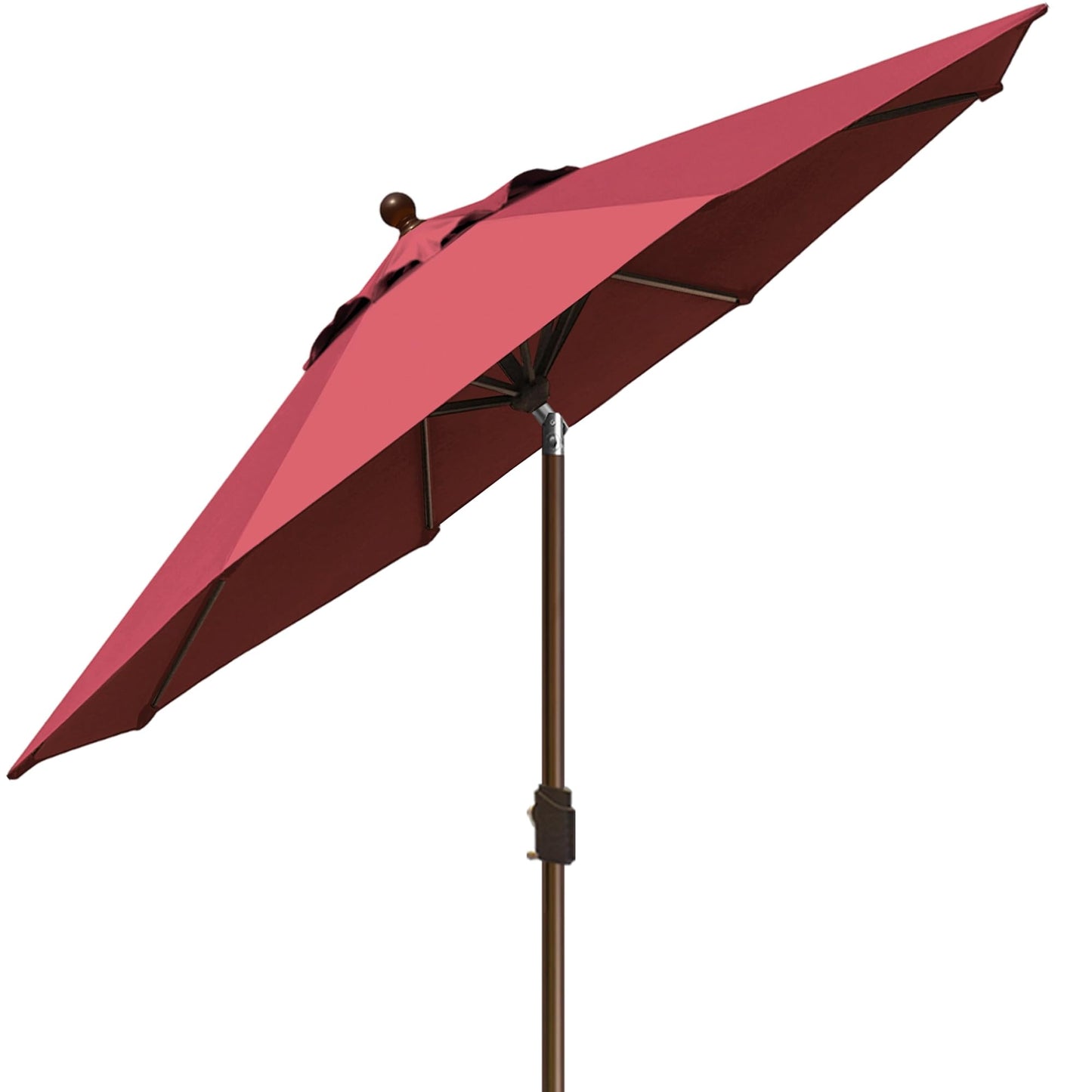 EliteShade USA 10-Year-Non-Fading 9Ft Market Patio Umbrella, UPF 50+ UV Protection Performance Sun Umbrella, Heavy Duty Commercial Grade Outdoor Table Umbrella with Crank & Tilt, Windproof Vented Top for Garden, Pool, Deck and Outdoor Playsets, Burgundy