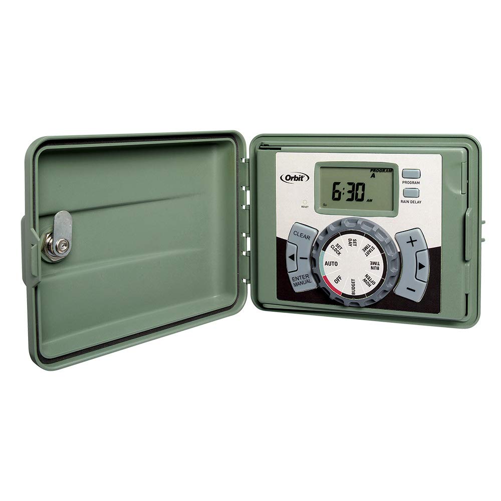 Orbit 57896 6-Station Outdoor Swing Panel Sprinkler System Timer