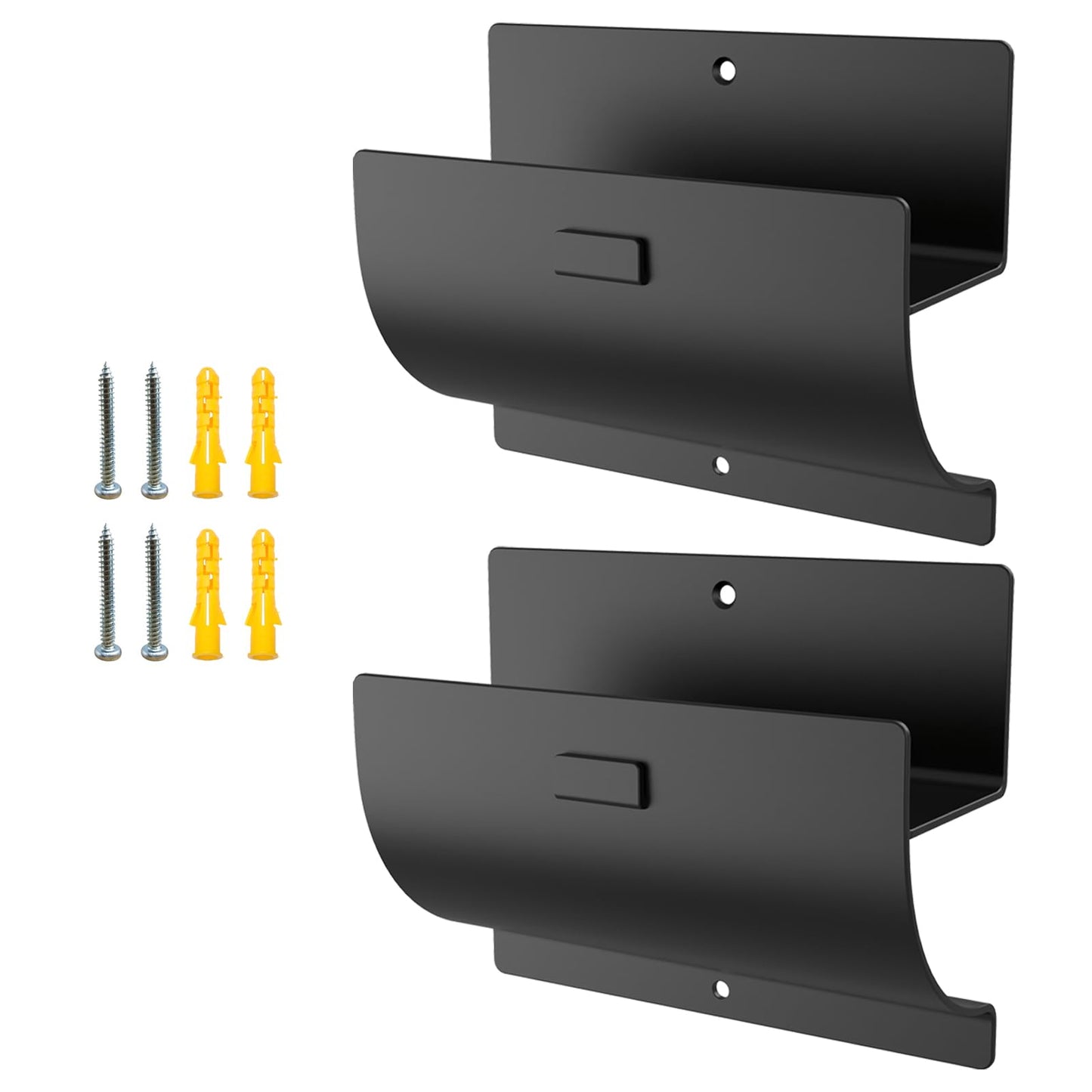Juformin Heavy-Duty Ladder Hanger-Wall Mount Ladder Hooks for Storage-Wheelbarrow Hangers for Garage Wall-2 Pack