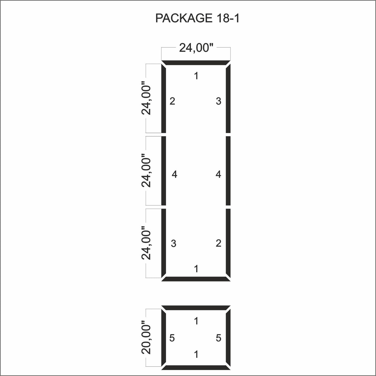 Birdeco Easy Installation Wall molding kit for DIY Lovers, pre-Cut, Ready to Assemble with Glue | 2 Top 2 Bottom Frame