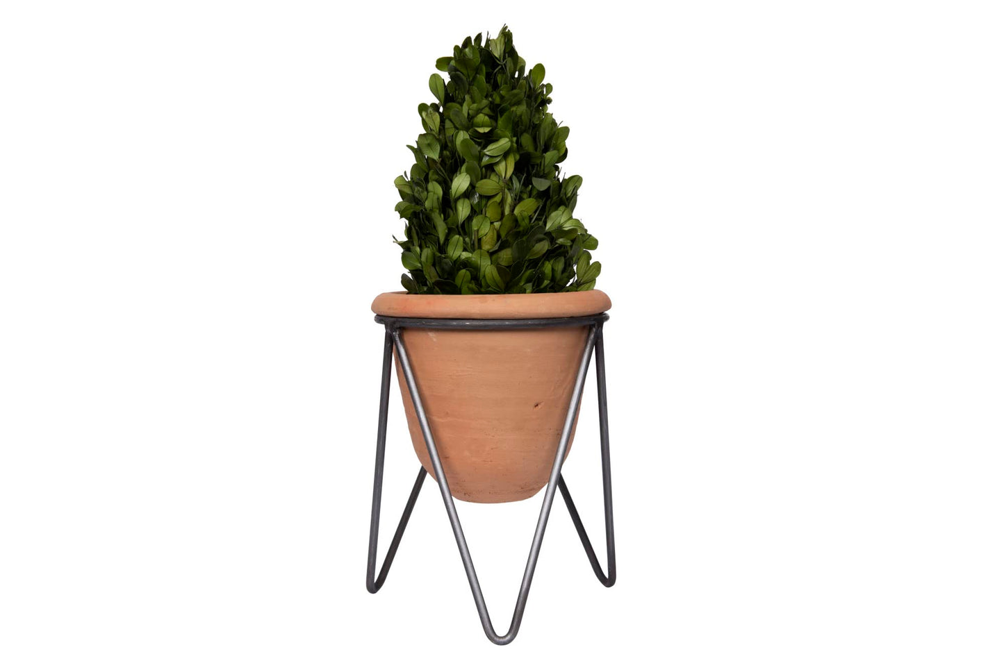 Creative Co-Op Terracotta Pot with Metal Stand