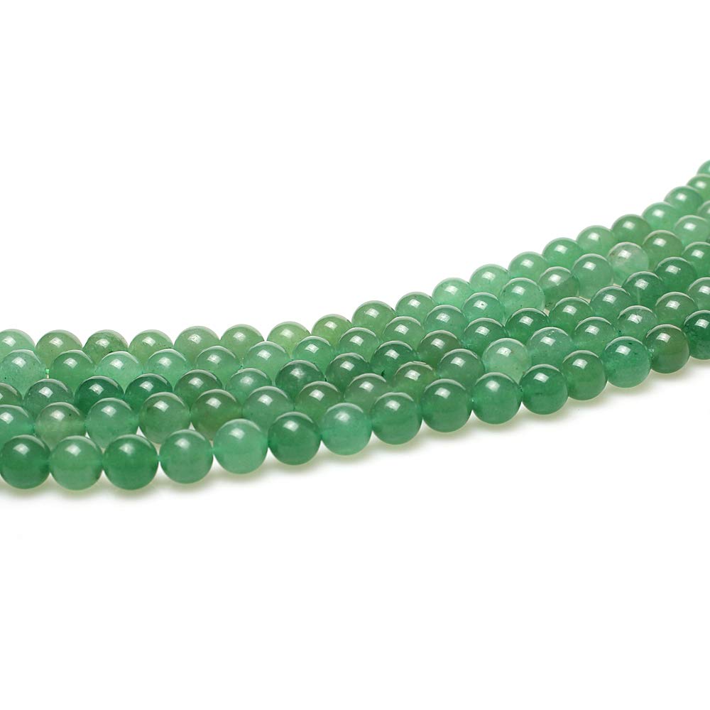 MJDCB Natural Stone Beads Green Aventurine Round Loose Beads for Jewelry Making DIY Bracelet Necklace (6mm)