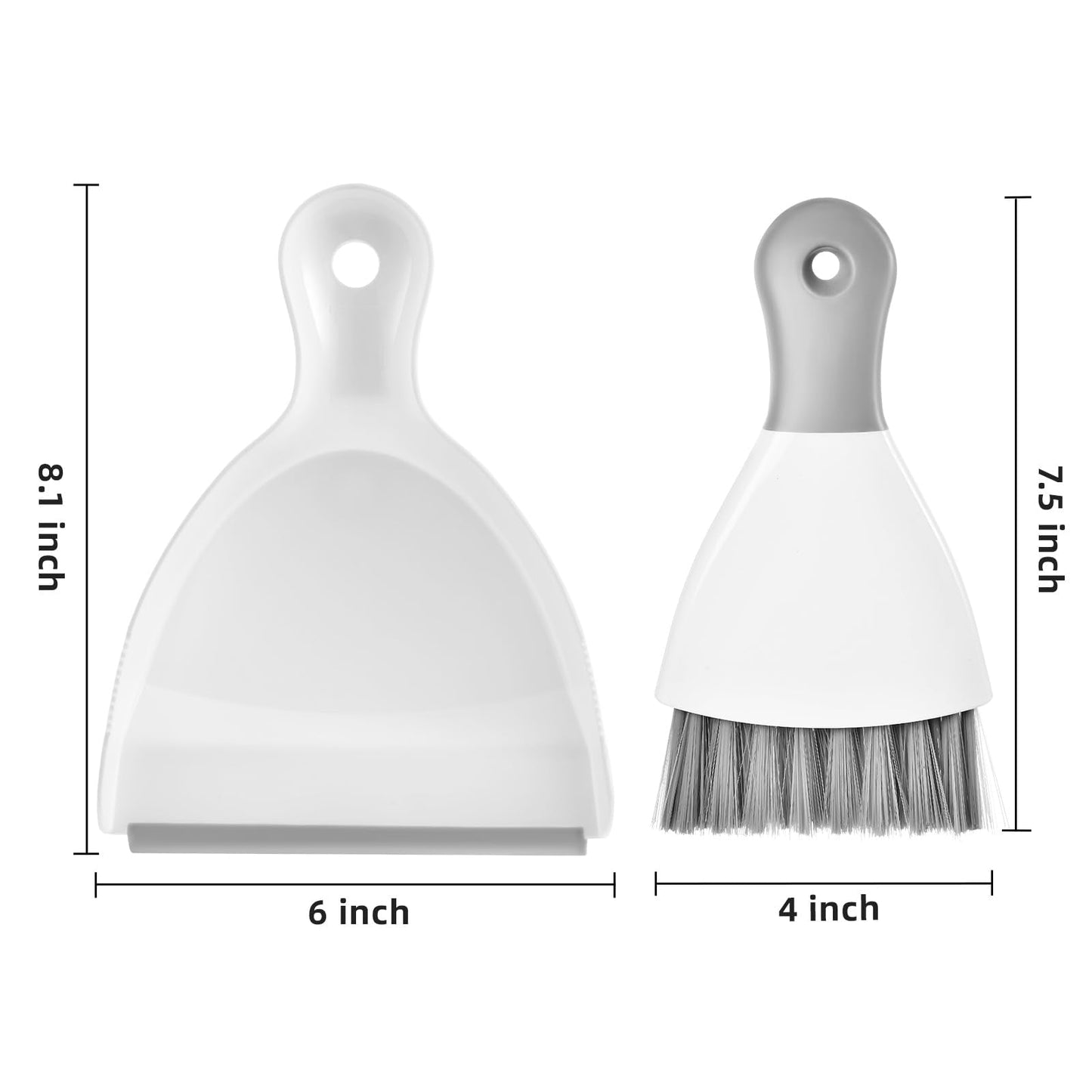 SUBEKYU Mini Hand Broom and Dustpan Set, Small Dustpan and Brush Set, Handheld Dust Pan, 1PCS