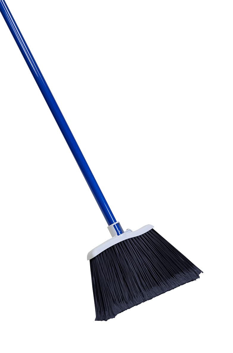 Quickie Extra-Reach Angle Broom, Flagged Bristles, Angle Broom for Garages, Courtyard, Sidewalks, Decks and Outdoor Surfaces, Perfect for Home Kitchen Room Office Floor
