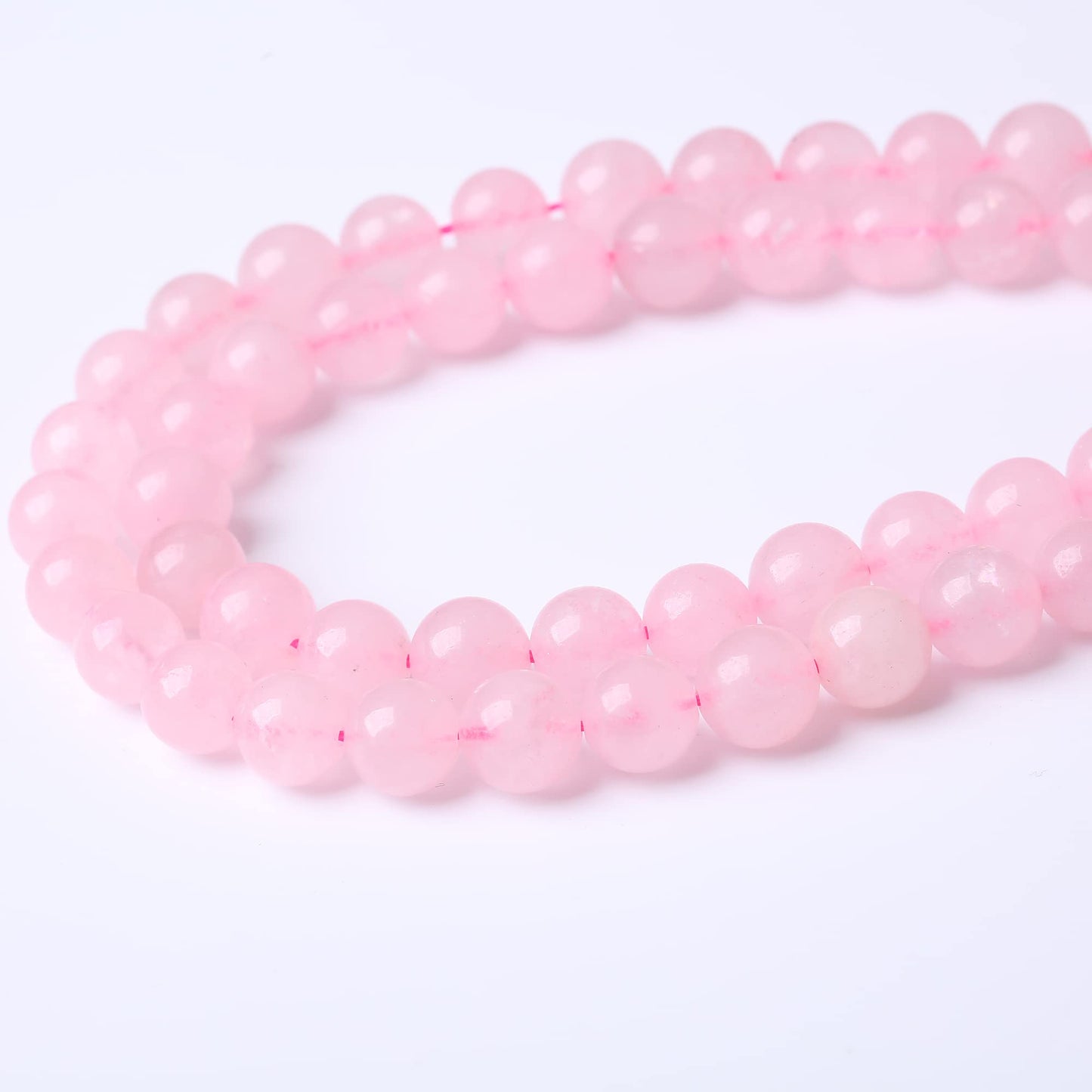 10MM Rose Quartz Round Loose Beads Natural Gem Beads Crystal Energy Stone Beads for Jewelry Making DIY Bracelet Necklace