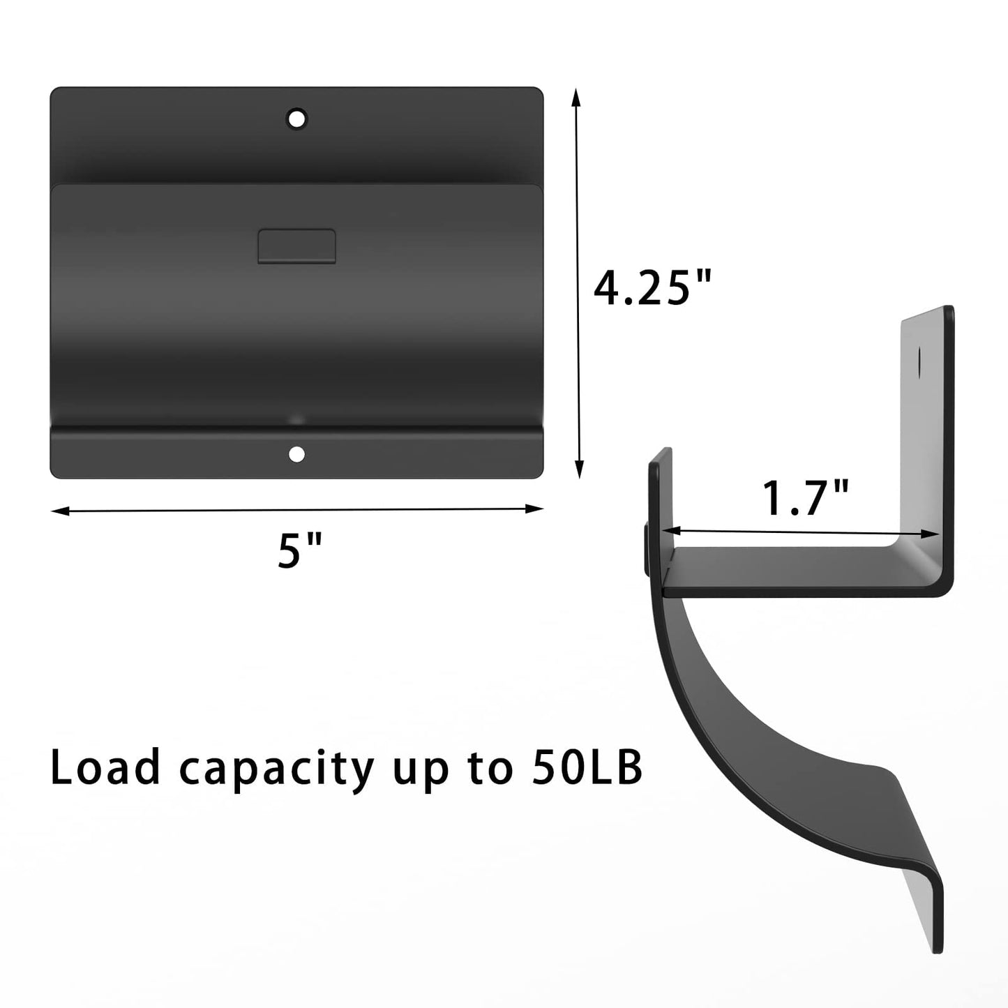 Juformin Heavy-Duty Ladder Hanger-Wall Mount Ladder Hook-Garage Wall Wheelbarrow Hangers-4 Pack