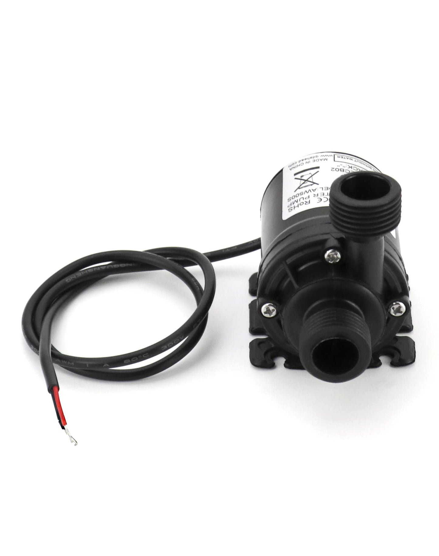 QWORK DC 12V Water Pump 800 L/H 5 m, Brushless Submersible Water Pump for Fountain Pool Solar Circulation System Water Circulation System