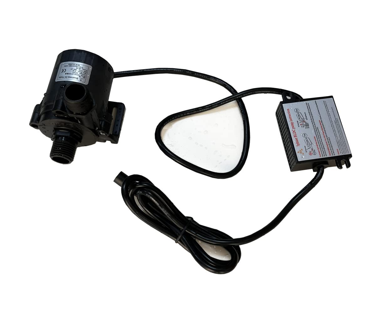 SHYSKY Small Yet Power Brushless DC Water Submersible Pump DC50E-24150S 24V 86W 15M 49ft Lift 412GPH Low Noise Continuous Circulation Cooling Pressure Gardening Sys