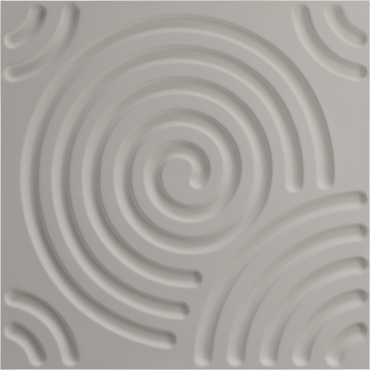 Ekena Millwork 19 5/8"W x 19 5/8"H Spiral EnduraWall Decorative 3D Wall Panel, Sea Mist (Covers 2.67 Sq. Ft.