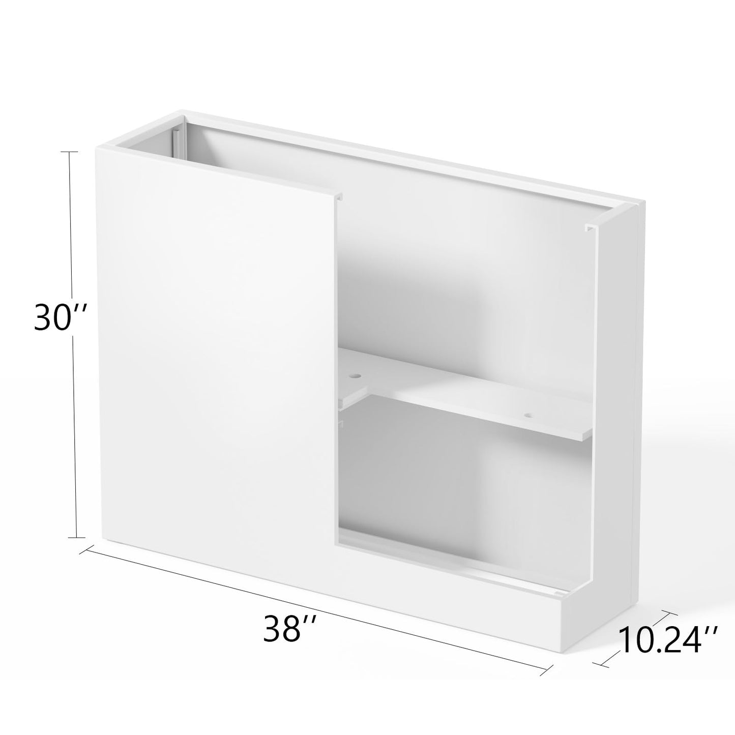 Stoog 38" Large Planters for Outdoor Plants, All-Weather Rectangular Metal Planter Box with Removable Insert Shelf, and Modern Design – Ideal for Plants, Flowers, Vegetables, Garden, White