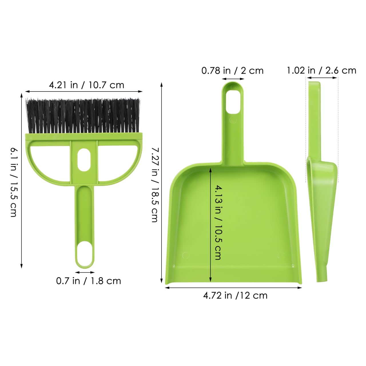Healifty Mini Broom and Dustpan Set 6-Piece Portable Desk Cleaning Brush Set with Soft Bristles for Keyboard Desktop Pet Hair and Hard Floor Use