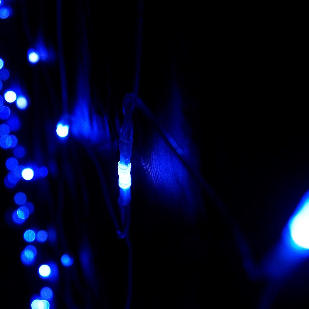 DOCHEER LED Net Mesh String Fairy Lights 204 LEDs, 6.56 Ft x 9.84 Ft,8 Modes, Blue Outdoor Transparency String Lights Waterproof Christmas Decorative Lights for Christmas Tree, Holiday, Party