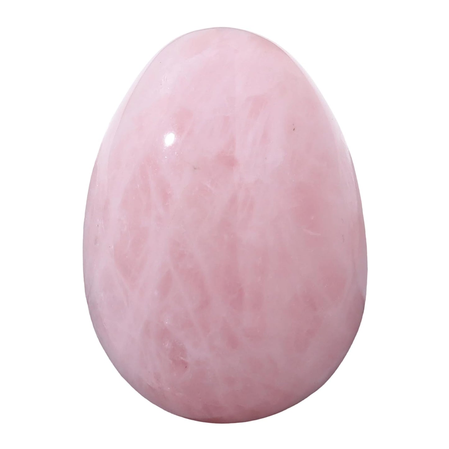 favoramulet Polished Stone Egg for Easter Day, Palm/Pocket/Worry Enegry Healing Crystal Display Sphere Figurine Fengshui, Rose Quartz 1.8" x 1.3"
