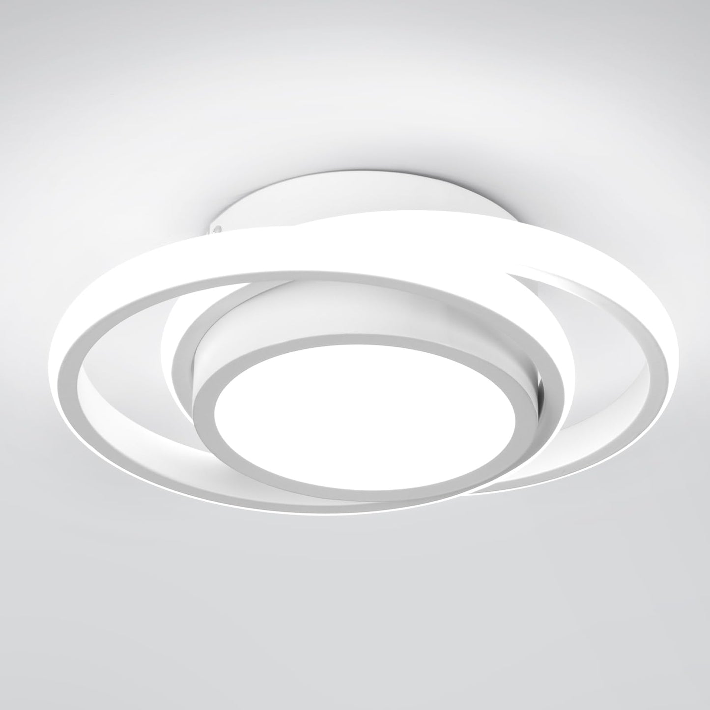 CANEOE Modern Led Ceiling Lights, Small Led Close to Ceiling Light Fixture,32W Round LED Ceiling Lamp for Bedroom Hallway Aisle Corridor Light Lighting (Cool White,6000K)